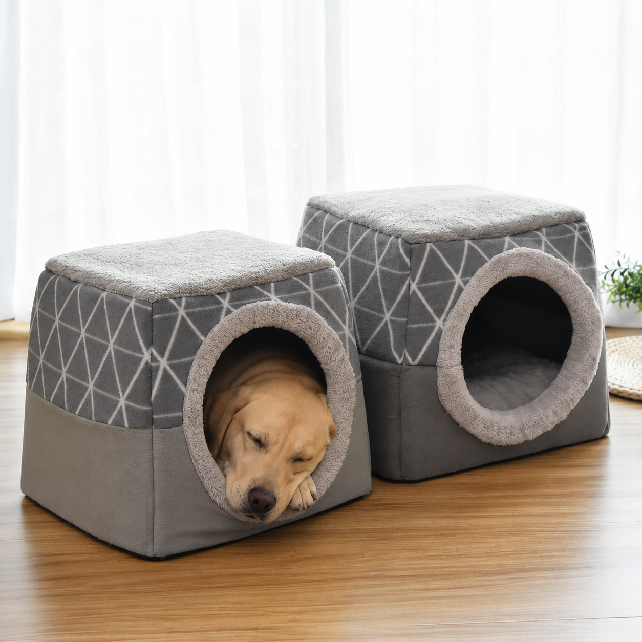 CozyNest | Cama Dobrável 2 em 1 para Cães e Gatos