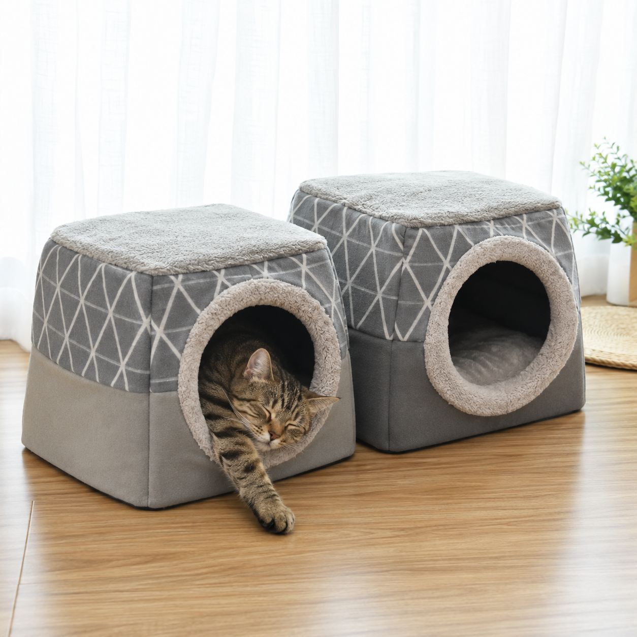 CozyNest | Cama Dobrável 2 em 1 para Cães e Gatos