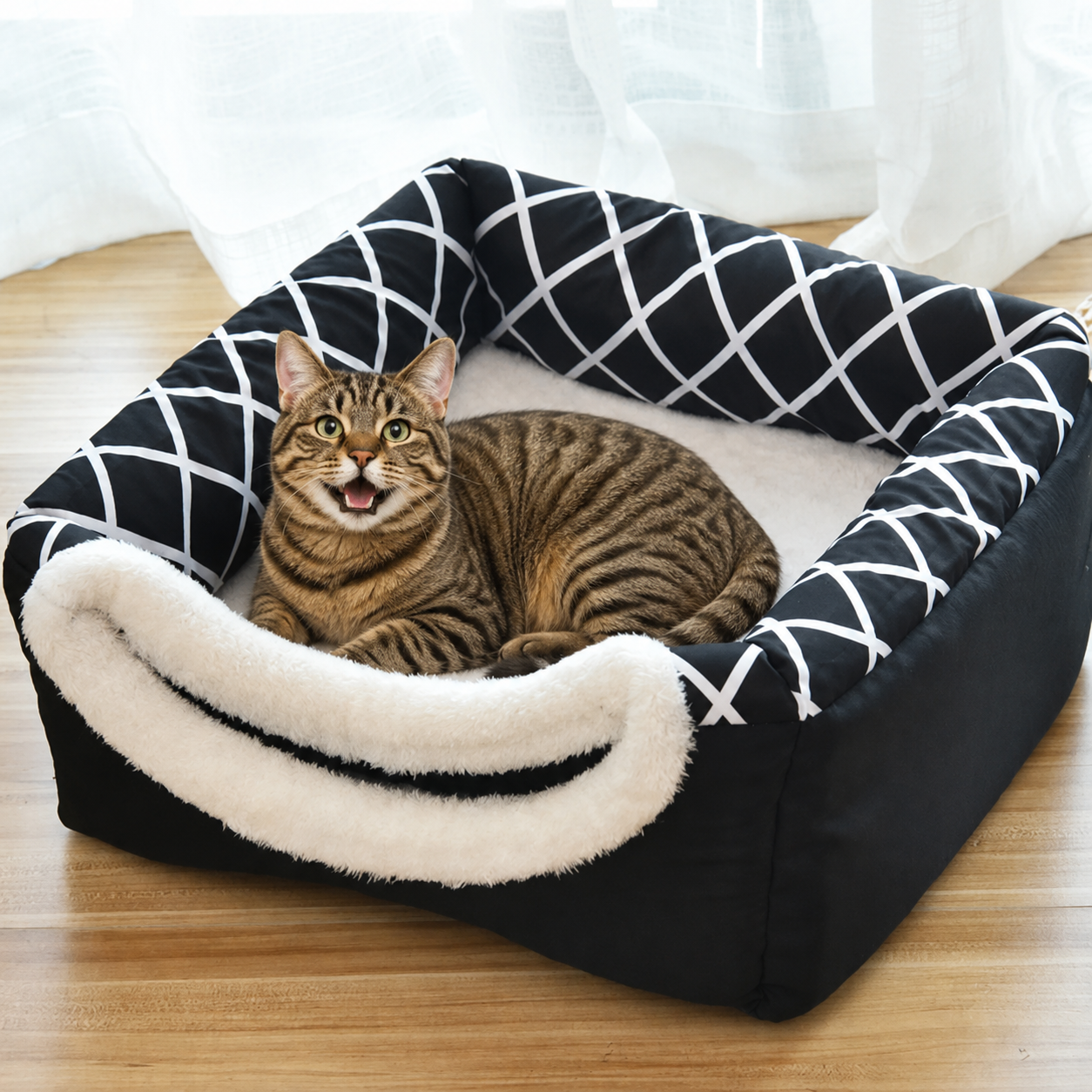 CozyNest | Cama Dobrável 2 em 1 para Cães e Gatos