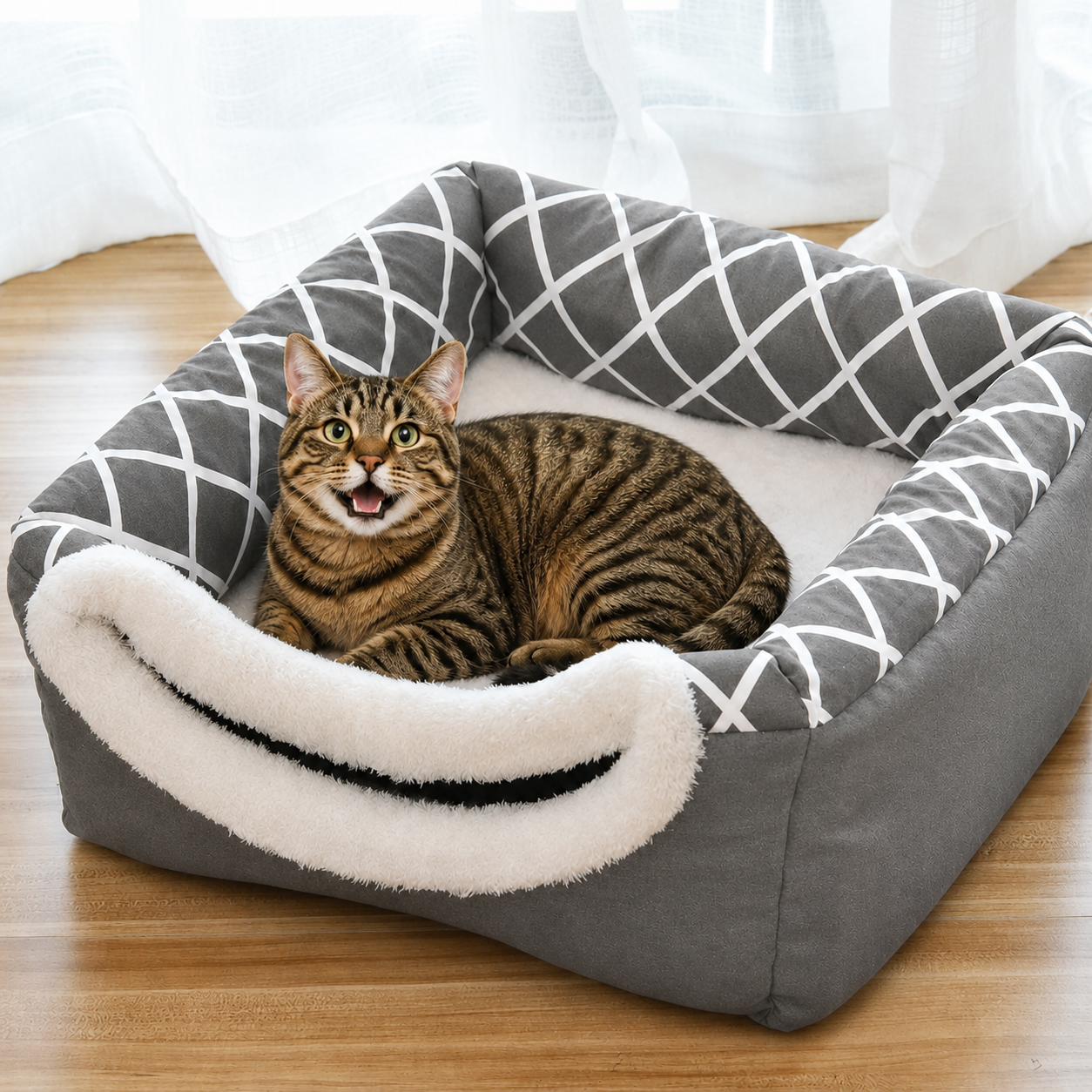 CozyNest | Cama Dobrável 2 em 1 para Cães e Gatos