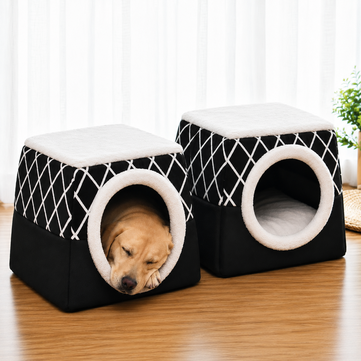 CozyNest | Cama Dobrável 2 em 1 para Cães e Gatos