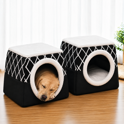 CozyNest | Cama Dobrável 2 em 1 para Cães e Gatos