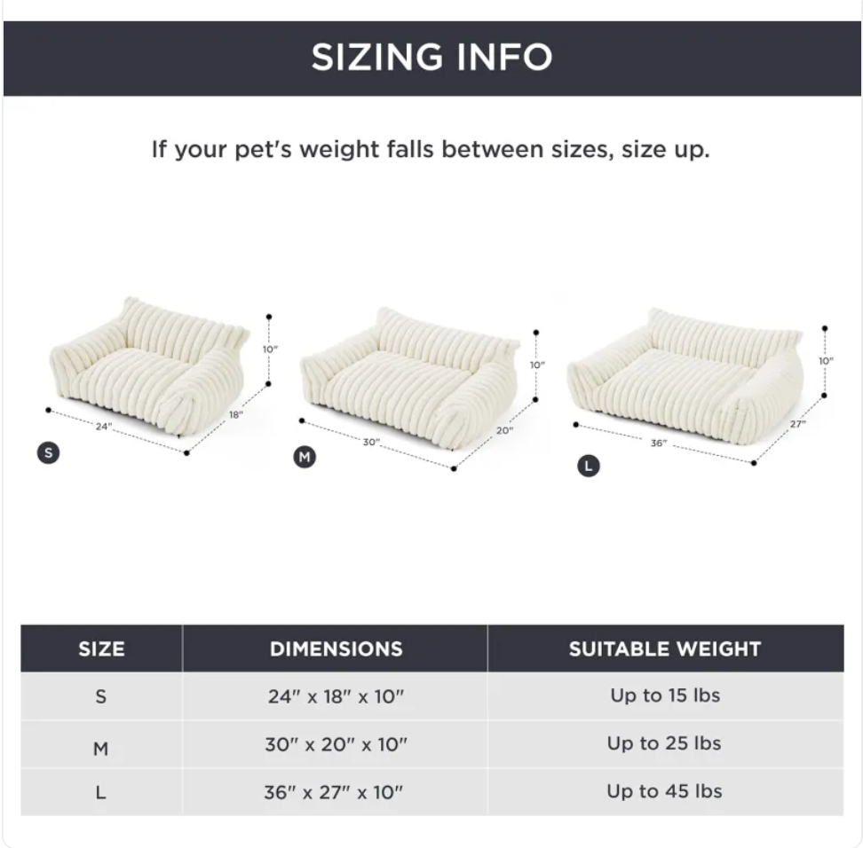 Bedsure Sofá Fofo para Gatos - Cama de Estimação em Veludo Cotelê e Fleece