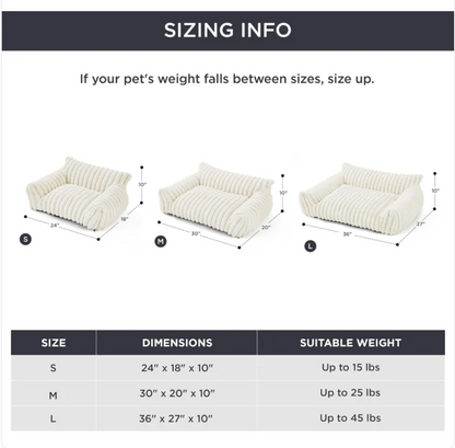 Bedsure Sofá Fofo para Gatos - Cama de Estimação em Veludo Cotelê e Fleece