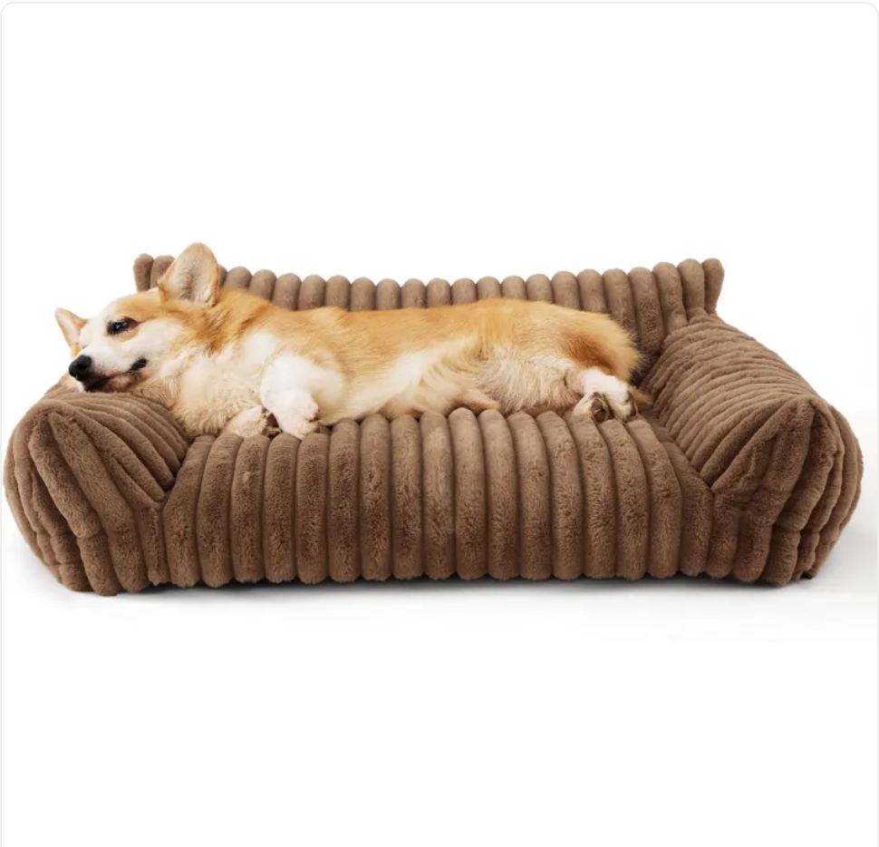 Bedsure Sofá Fofo para Gatos - Cama de Estimação em Veludo Cotelê e Fleece